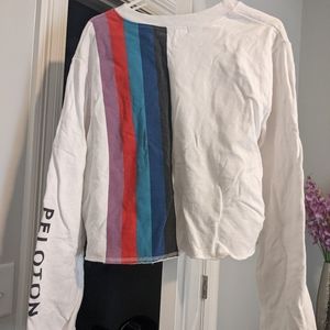 White peloton sweatshirt size large